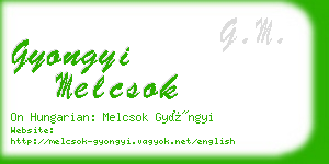 gyongyi melcsok business card